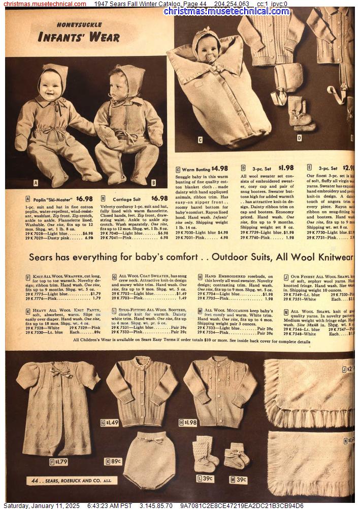 1947 Sears Fall Winter Catalog, Page 44