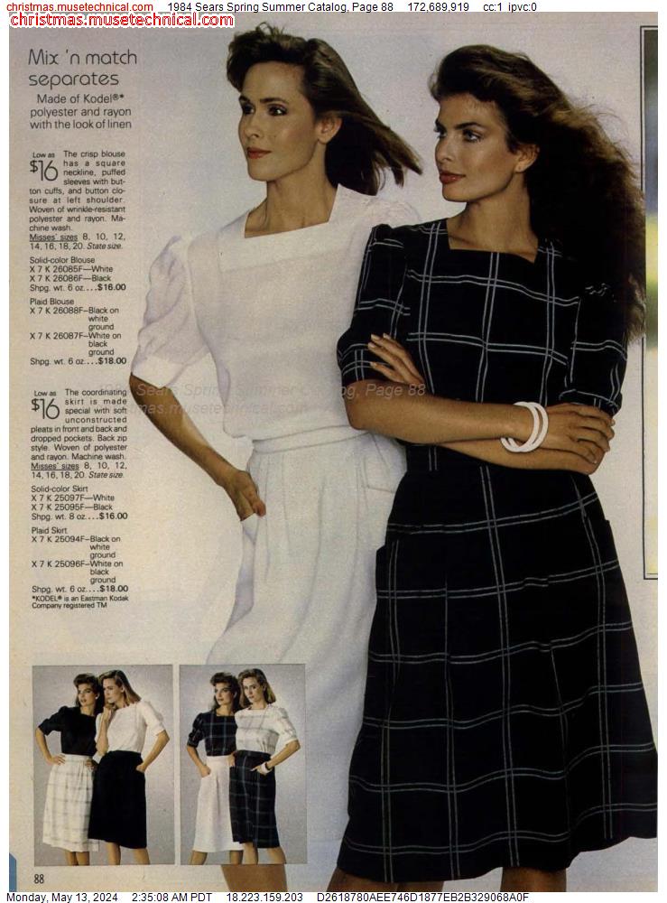 1984 Sears Spring Summer Catalog, Page 88