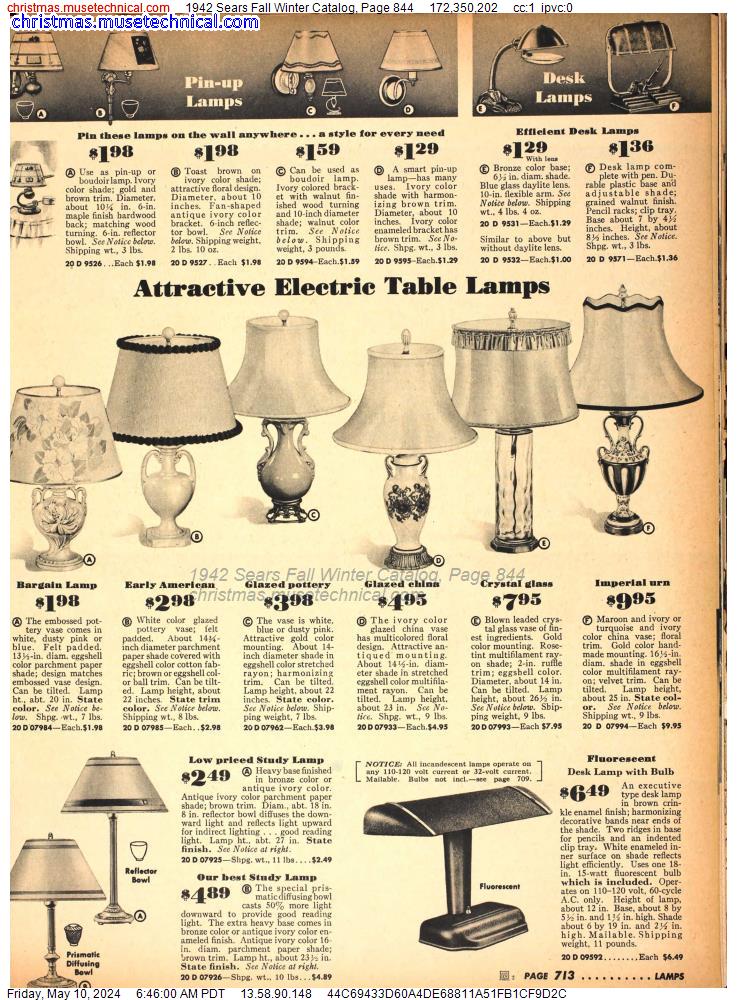 1942 Sears Fall Winter Catalog, Page 844