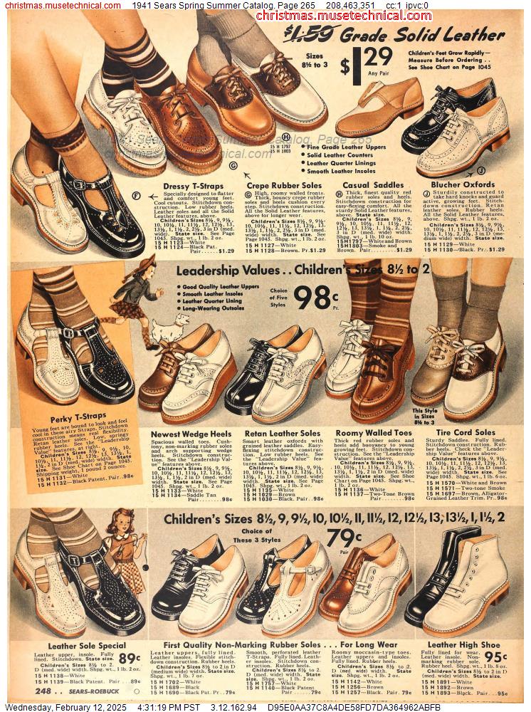 1941 Sears Spring Summer Catalog, Page 265