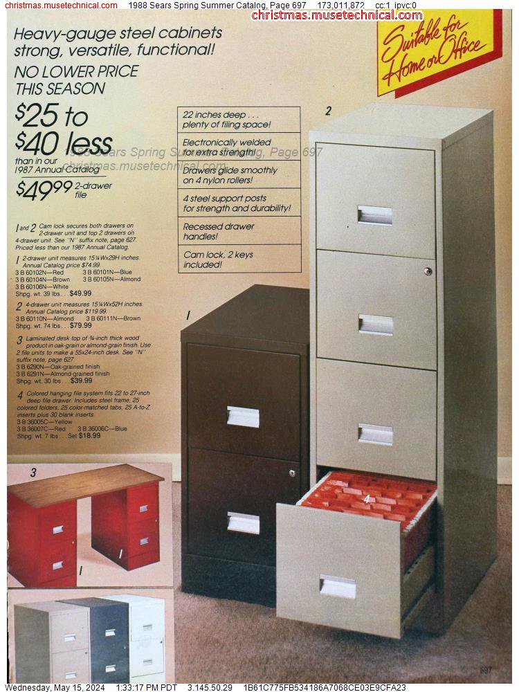 1988 Sears Spring Summer Catalog, Page 697