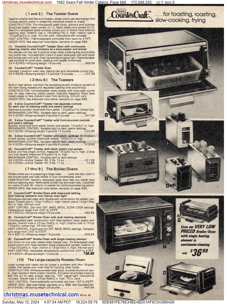1982 Sears Fall Winter Catalog, Page 988