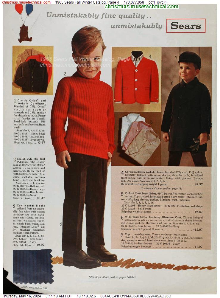 1965 Sears Fall Winter Catalog, Page 4