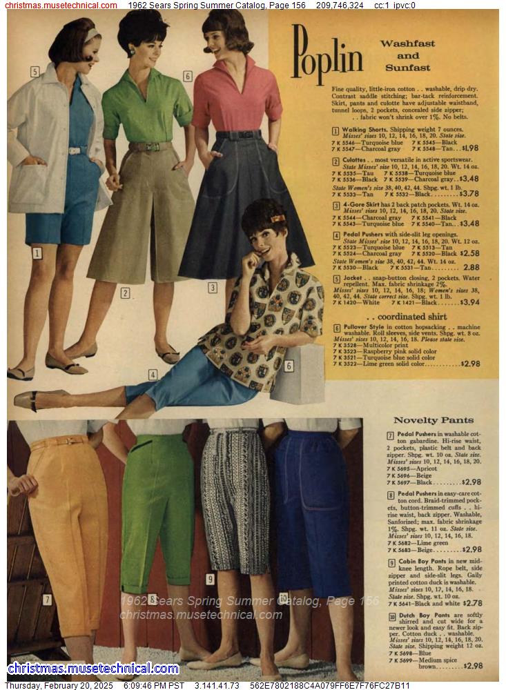 1962 Sears Spring Summer Catalog, Page 156