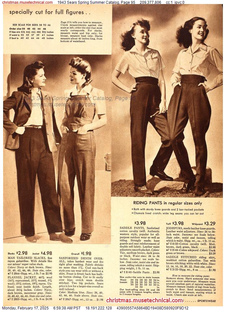 1943 Sears Spring Summer Catalog, Page 95