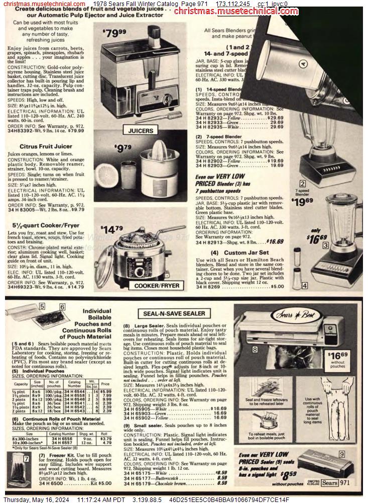 1978 Sears Fall Winter Catalog, Page 971