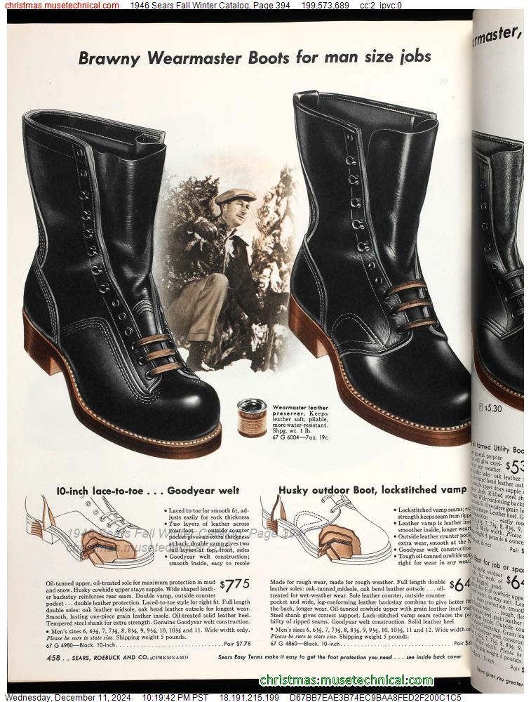 1946 Sears Fall Winter Catalog, Page 394