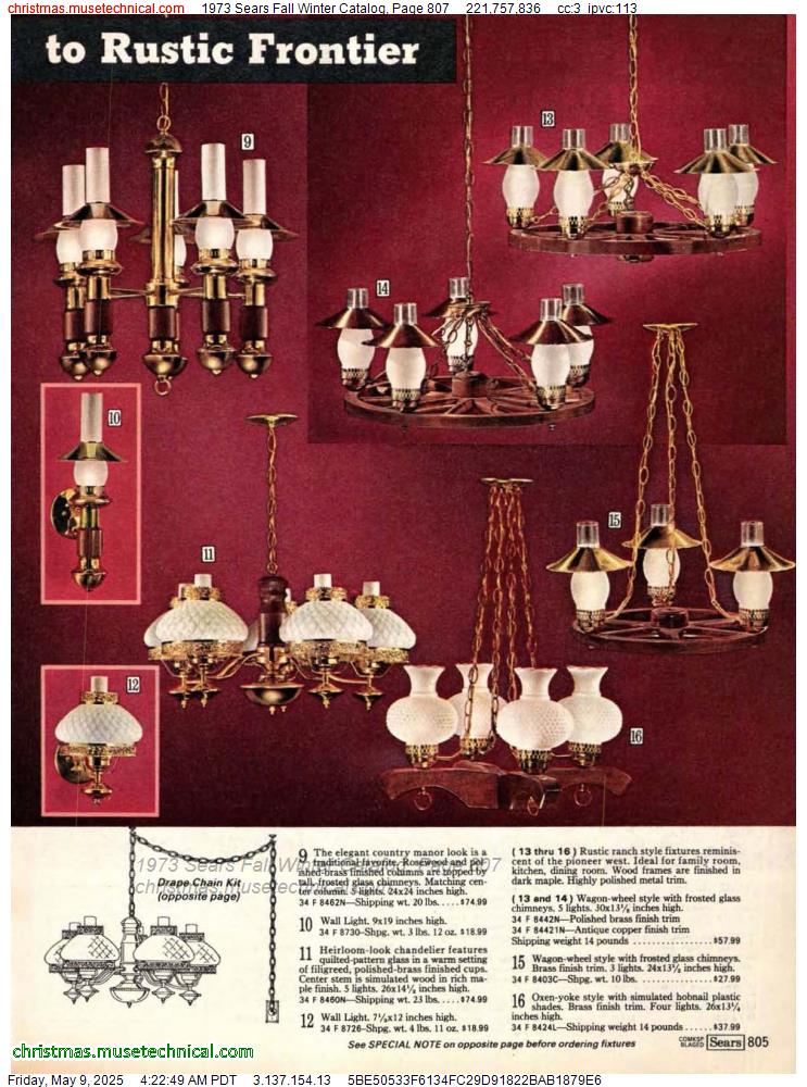 1973 Sears Fall Winter Catalog, Page 807