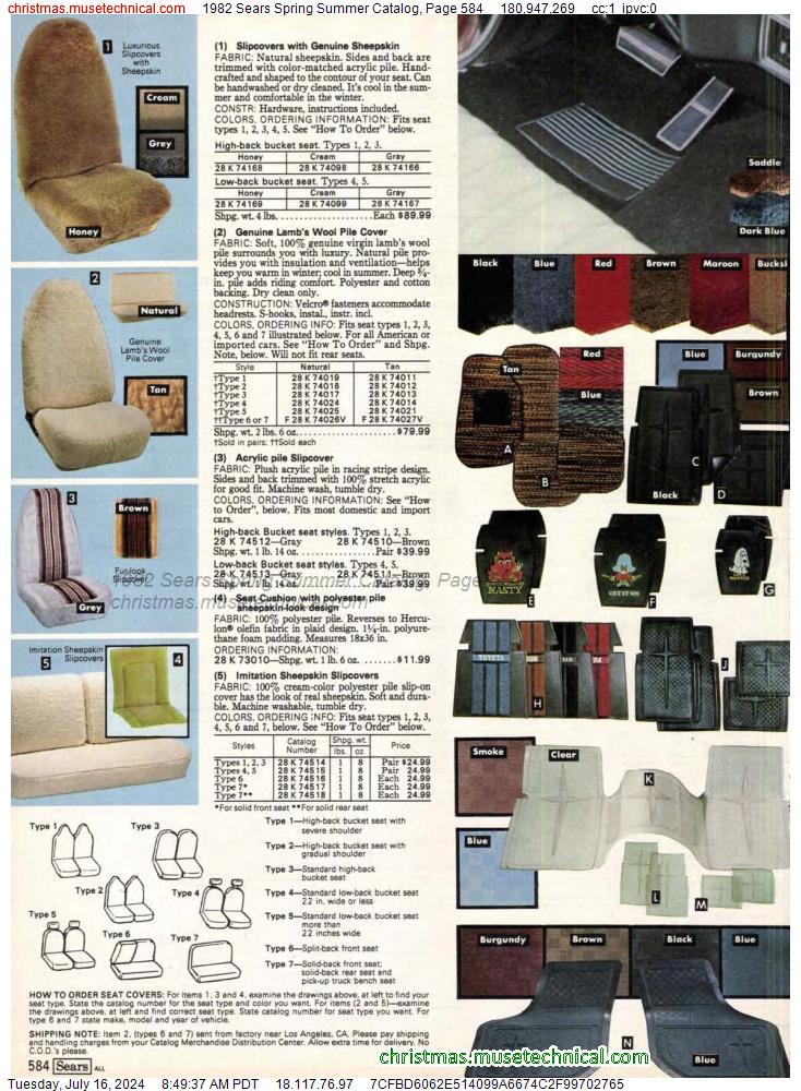 1982 Sears Spring Summer Catalog, Page 584