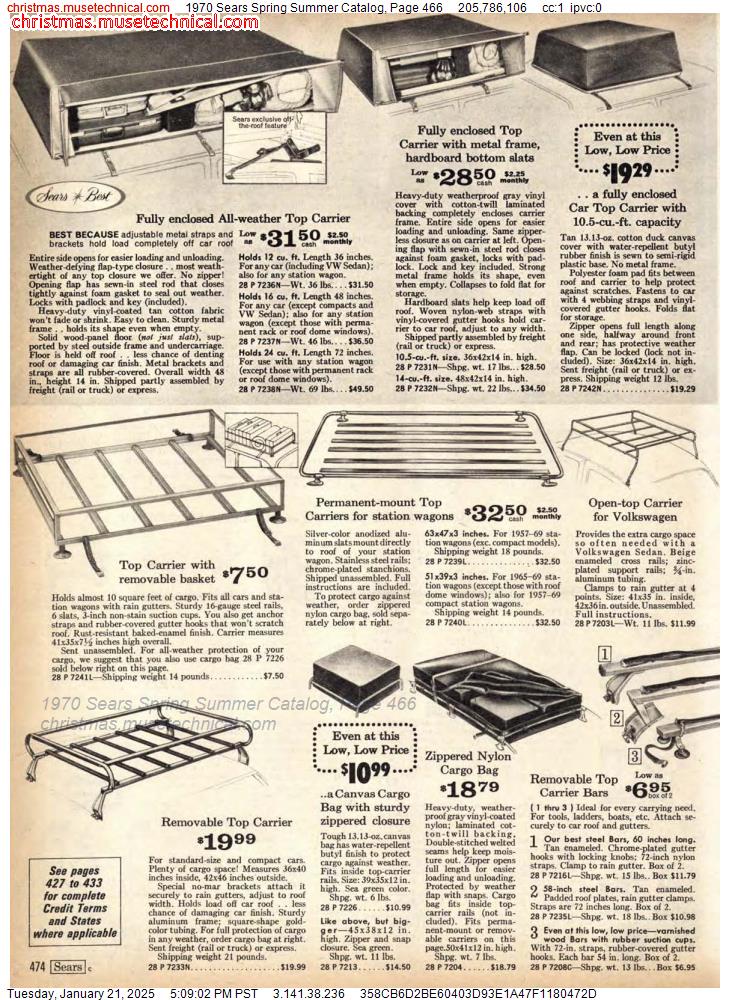 1970 Sears Spring Summer Catalog, Page 466