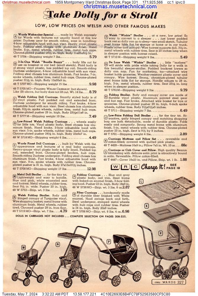 1959 Montgomery Ward Christmas Book, Page 331