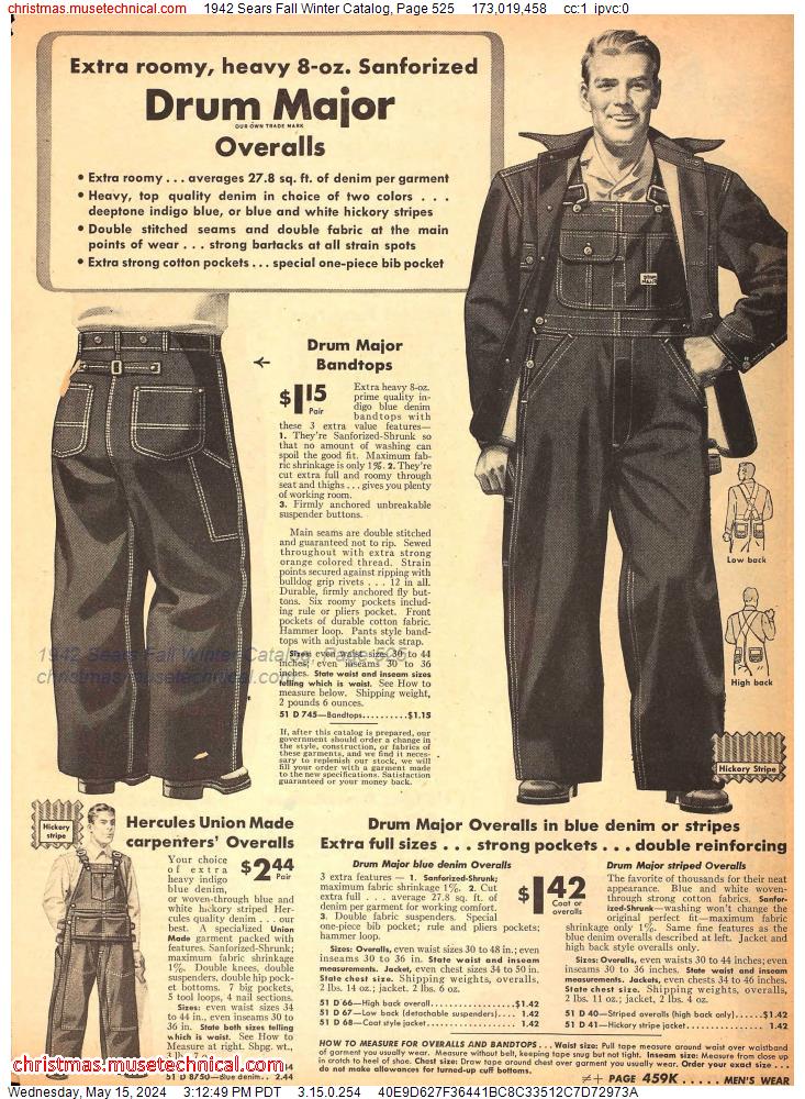 1942 Sears Fall Winter Catalog, Page 525