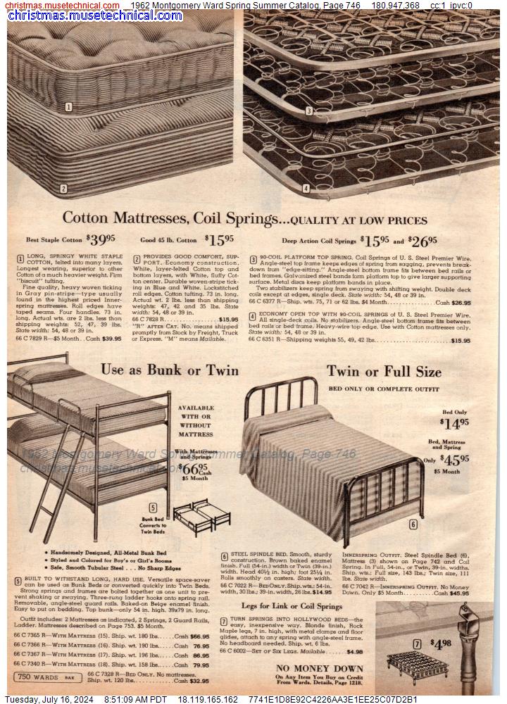 1962 Montgomery Ward Spring Summer Catalog, Page 746