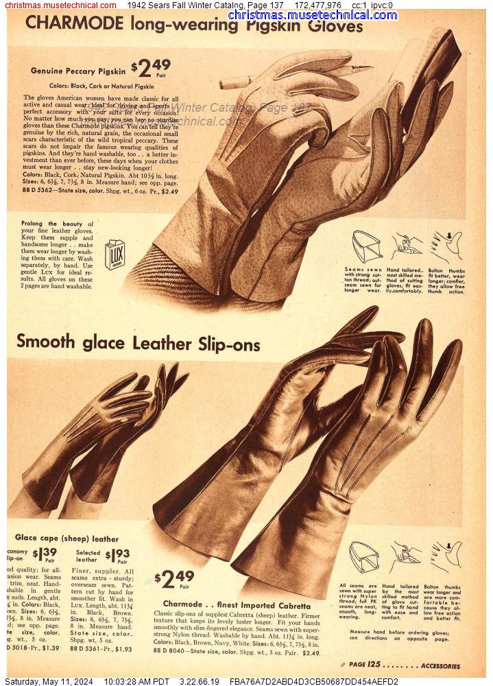 1942 Sears Fall Winter Catalog, Page 137