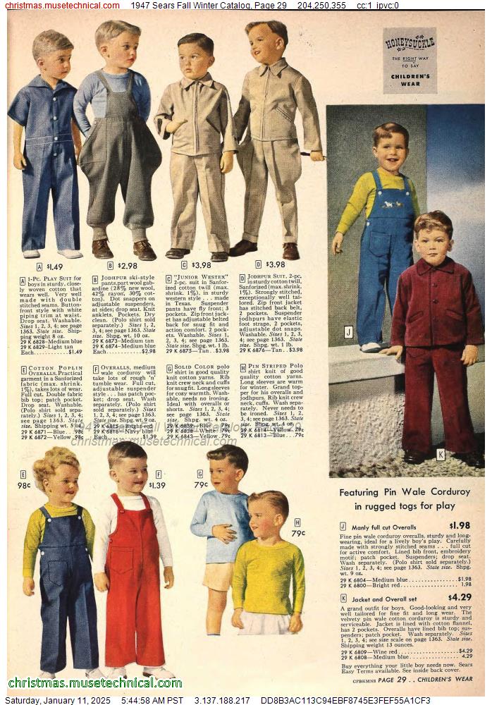 1947 Sears Fall Winter Catalog, Page 29