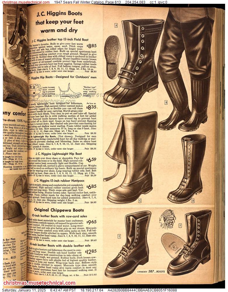 1947 Sears Fall Winter Catalog, Page 613