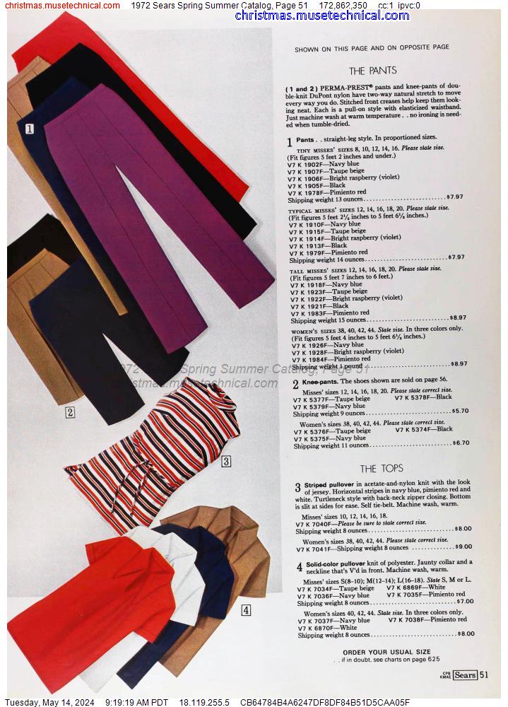 1972 Sears Spring Summer Catalog, Page 51