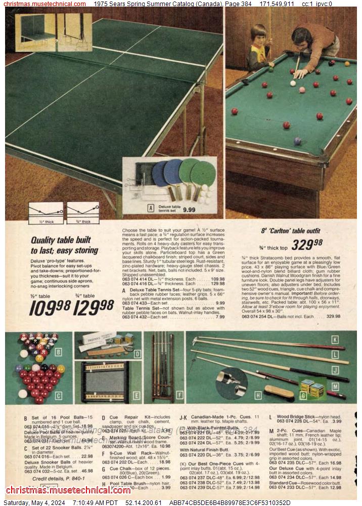 1975 Sears Spring Summer Catalog (Canada), Page 384