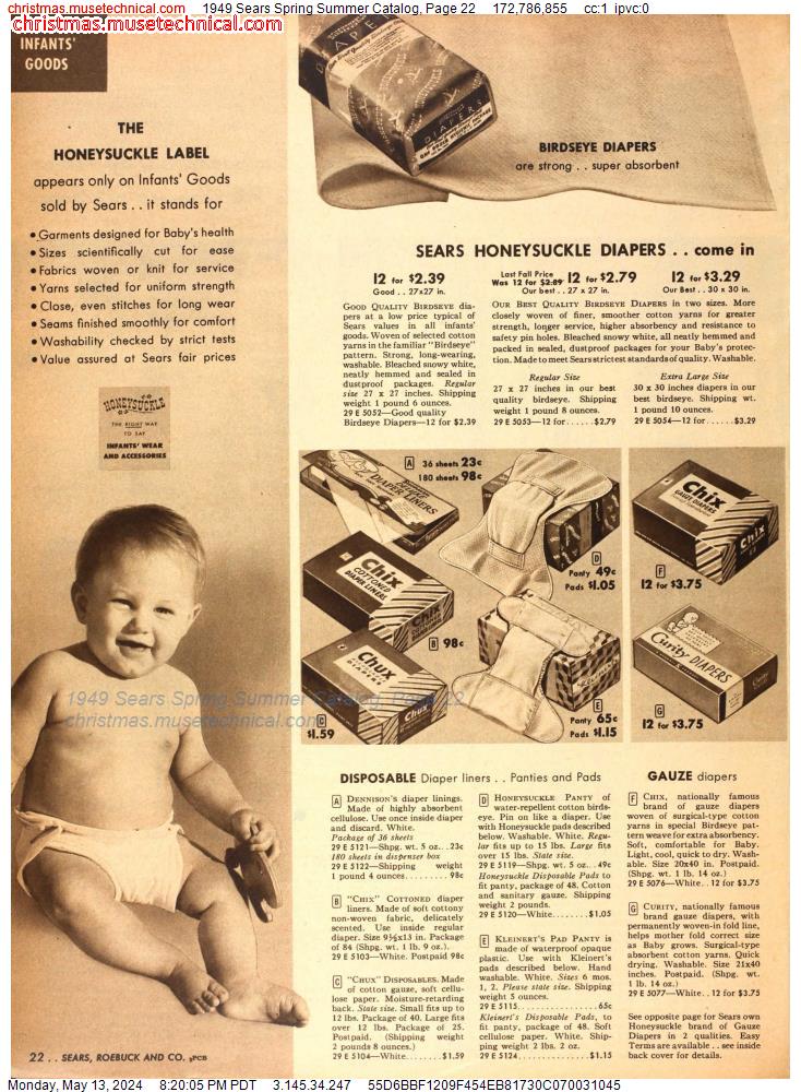 1949 Sears Spring Summer Catalog, Page 22