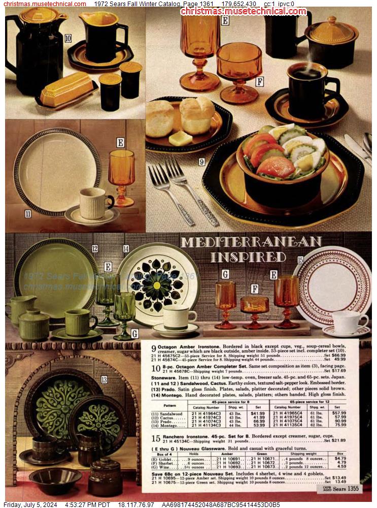 1972 Sears Fall Winter Catalog, Page 1361