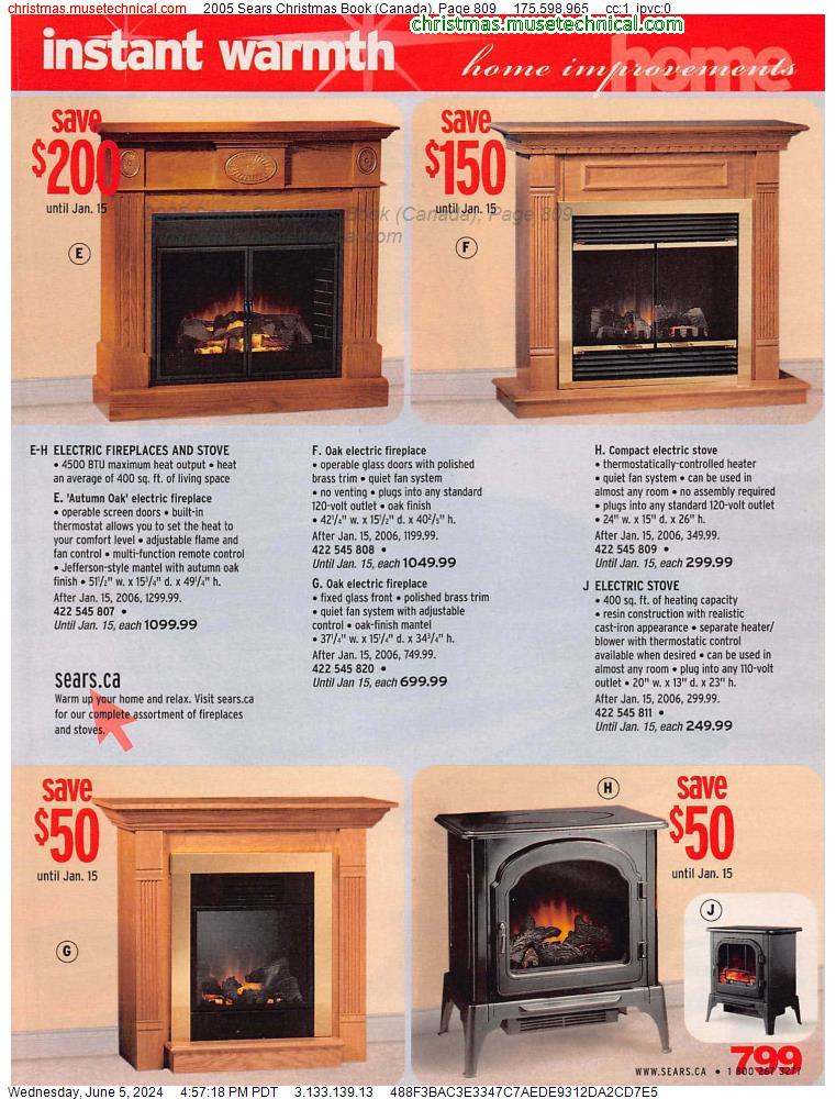 2005 Sears Christmas Book (Canada), Page 809