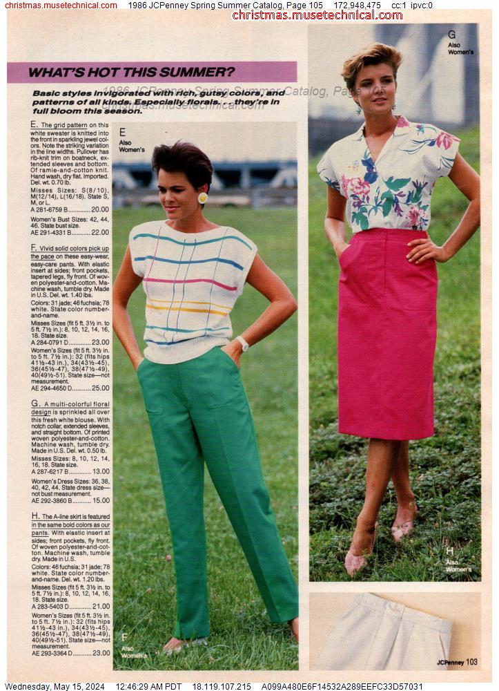 1986 JCPenney Spring Summer Catalog, Page 105