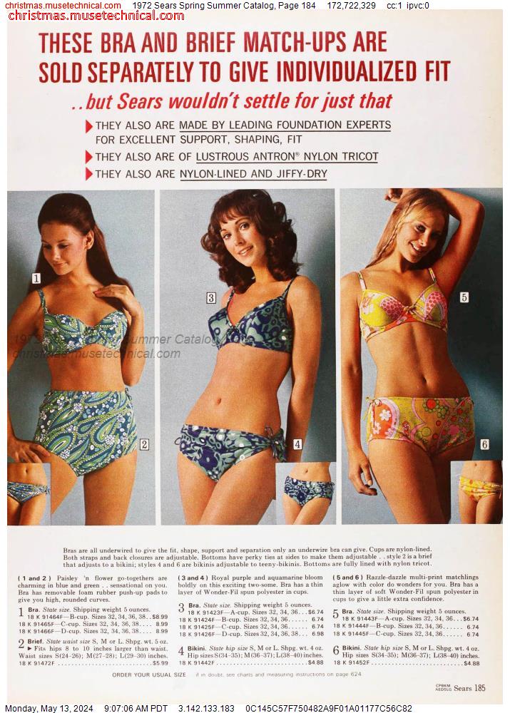 1972 Sears Spring Summer Catalog, Page 184
