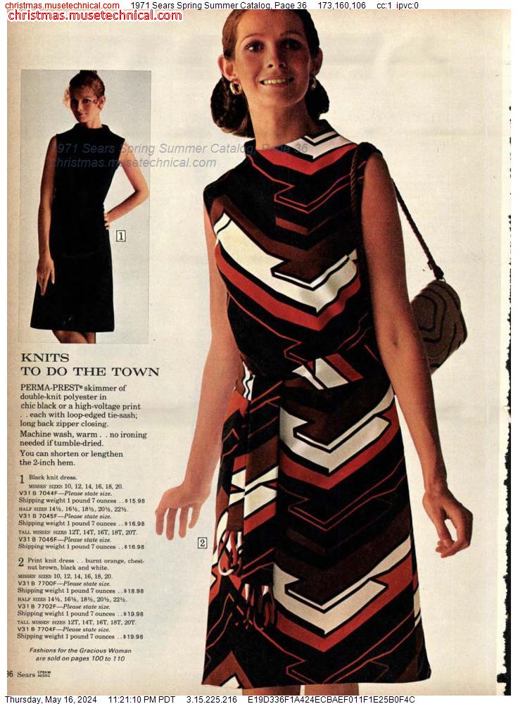 1971 Sears Spring Summer Catalog, Page 36