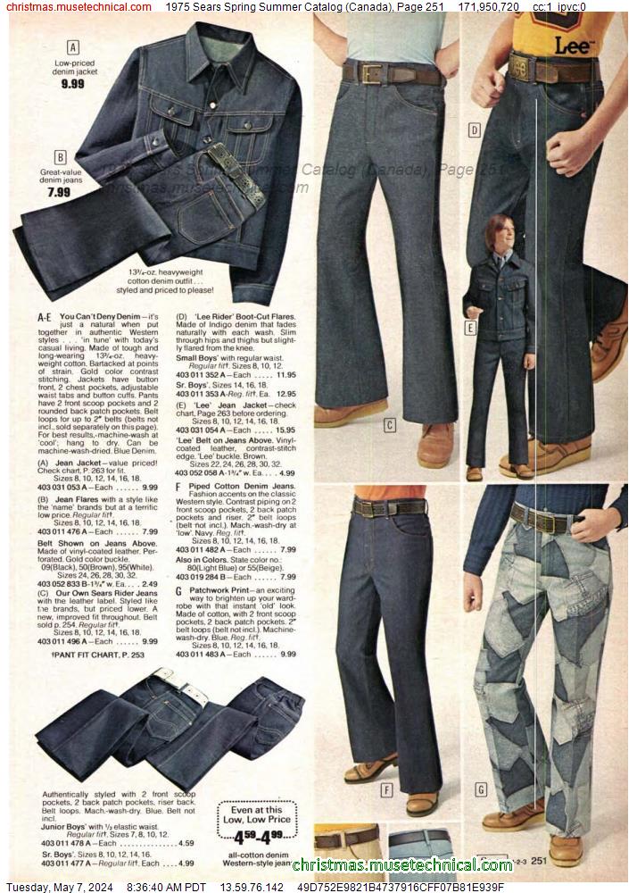 1975 Sears Spring Summer Catalog (Canada), Page 251