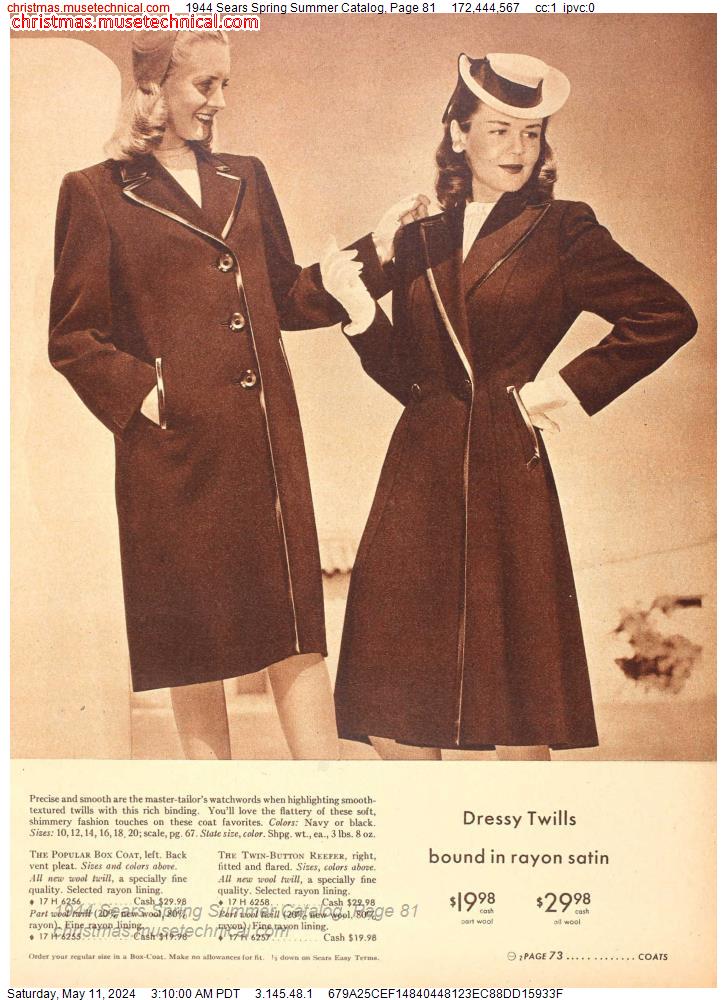 1944 Sears Spring Summer Catalog, Page 81