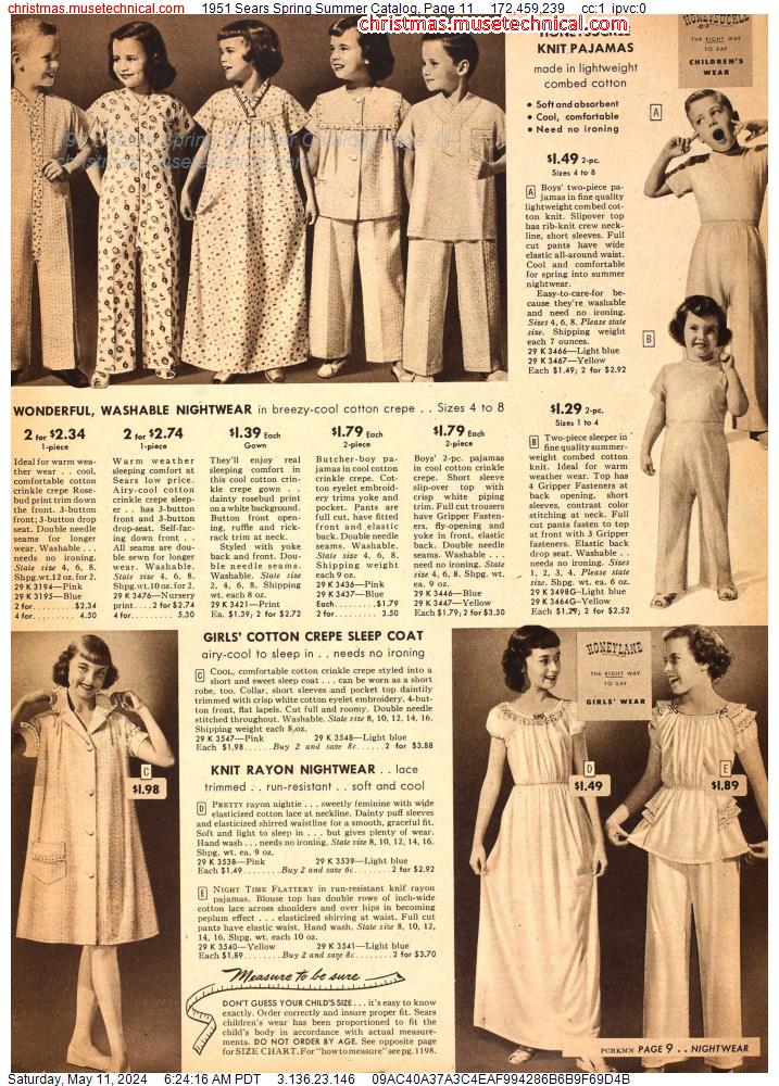 1951 Sears Spring Summer Catalog, Page 11