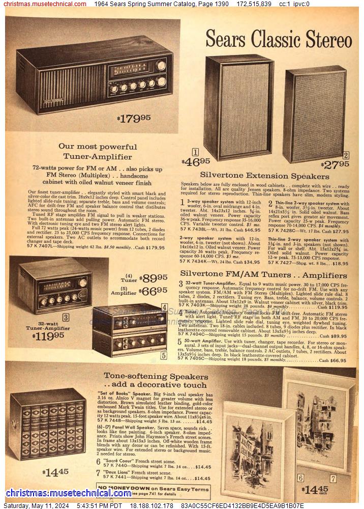 1964 Sears Spring Summer Catalog, Page 1390