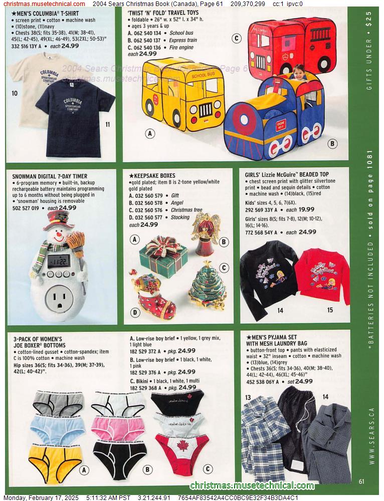 2004 Sears Christmas Book (Canada), Page 61