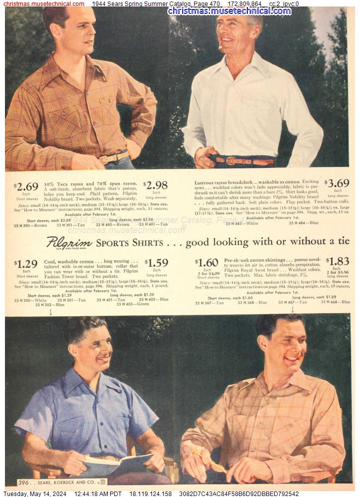 1944 Sears Spring Summer Catalog, Page 470