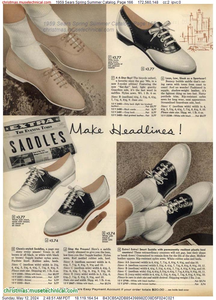1959 Sears Spring Summer Catalog, Page 166
