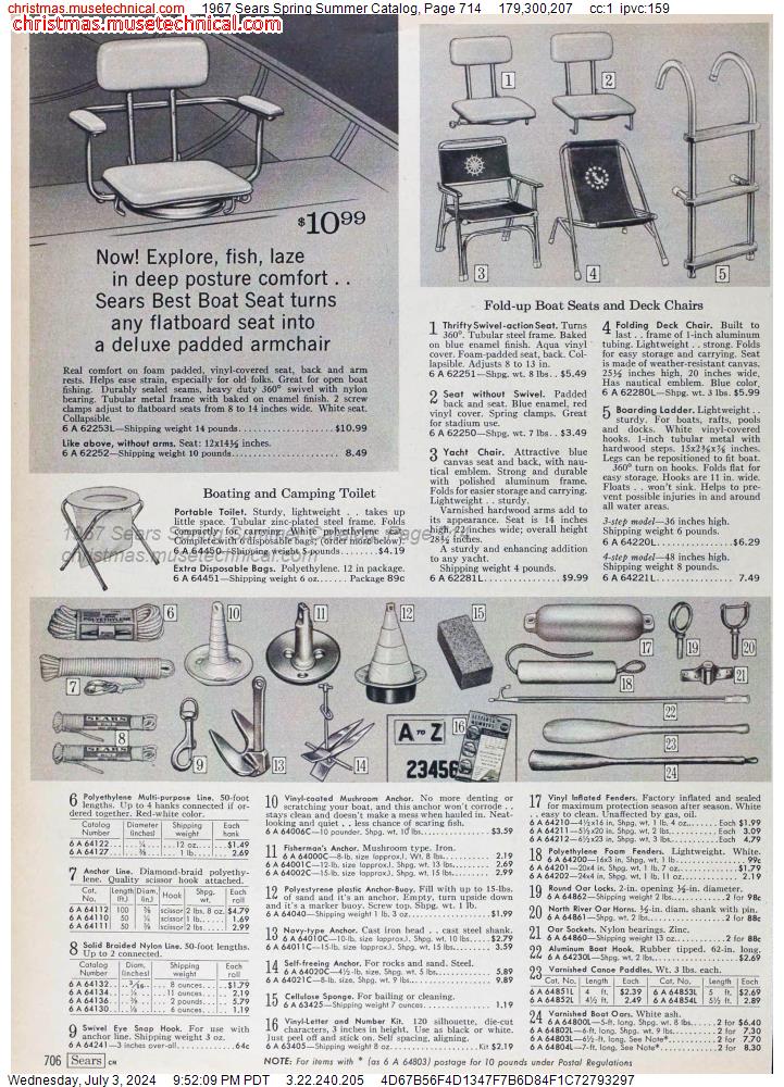 1967 Sears Spring Summer Catalog, Page 714