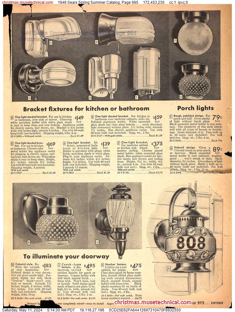 1946 Sears Spring Summer Catalog, Page 995