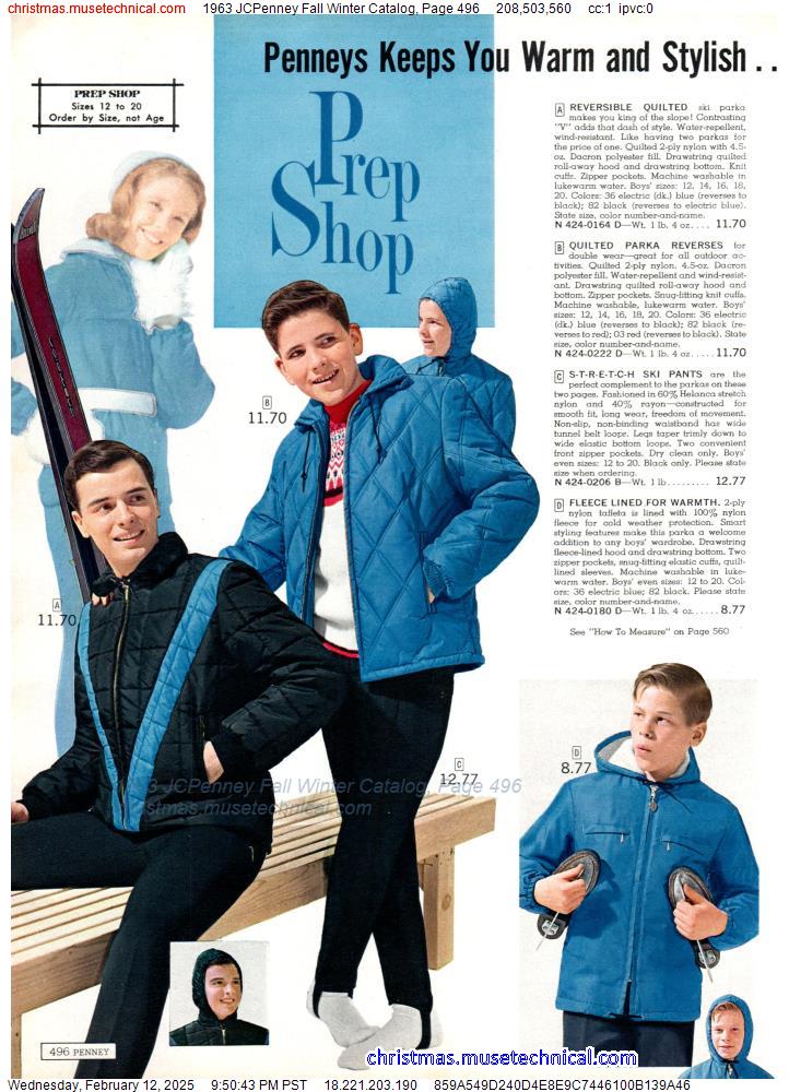 1963 JCPenney Fall Winter Catalog, Page 496