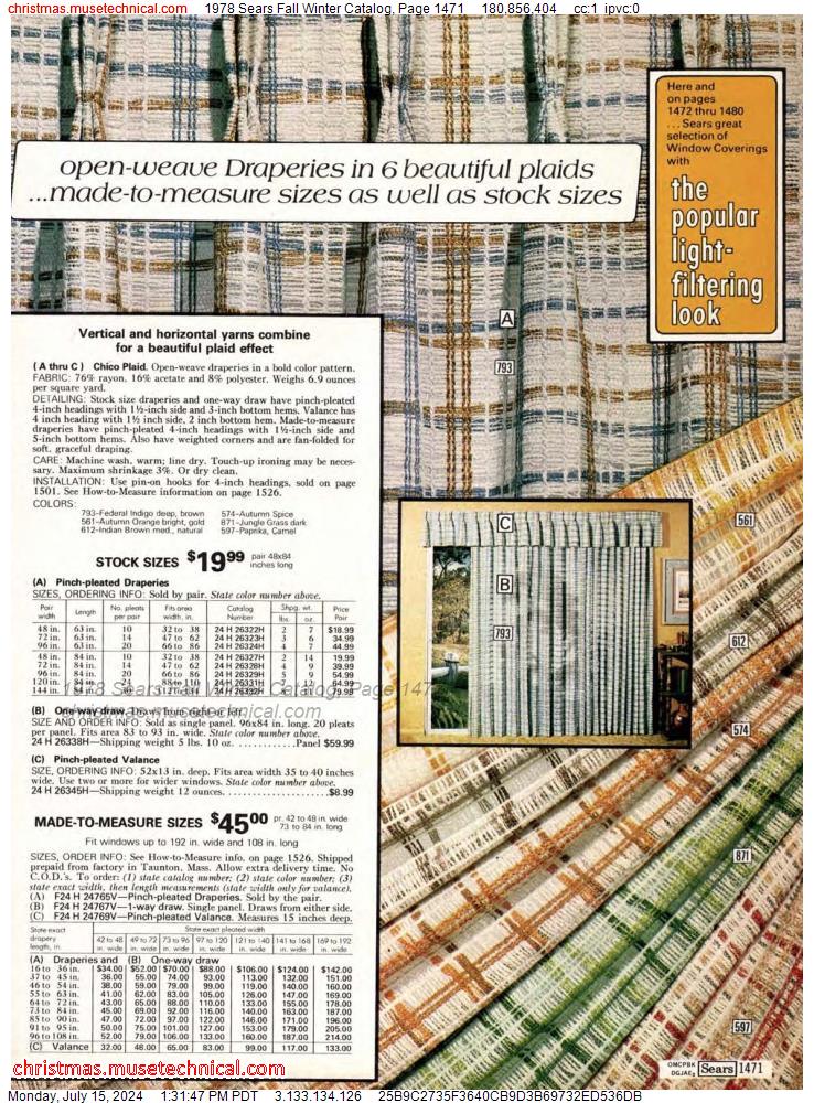 1978 Sears Fall Winter Catalog, Page 1471