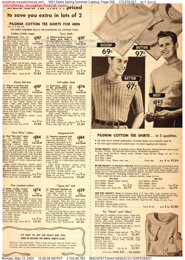 1951 Sears Spring Summer Catalog, Page 358