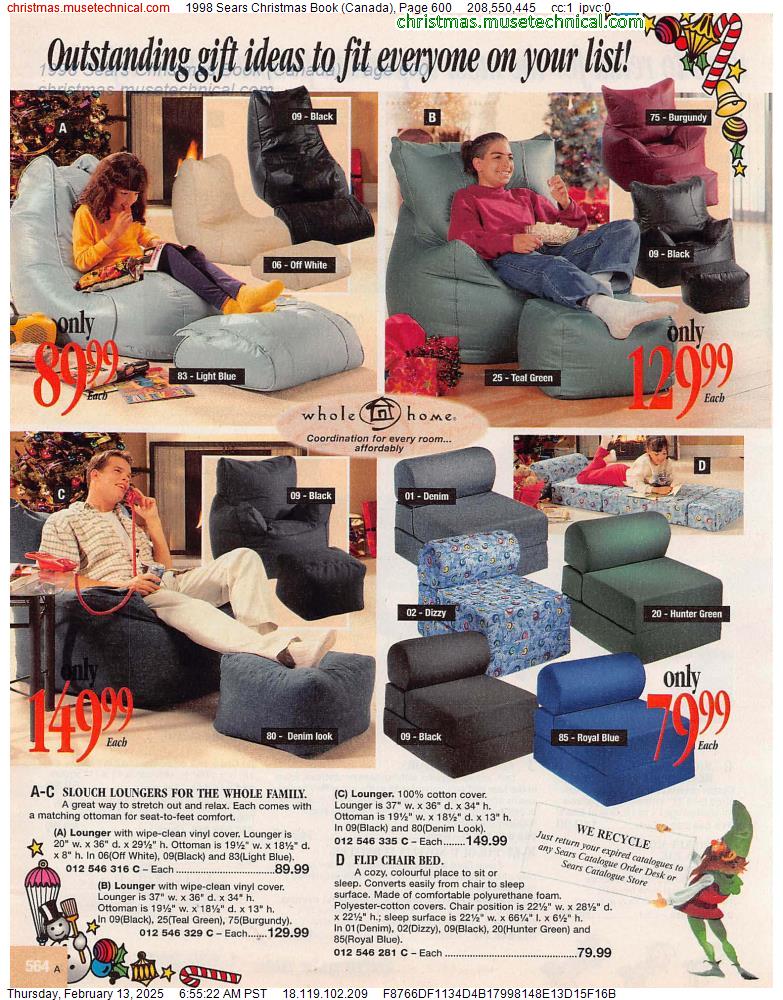 1998 Sears Christmas Book (Canada), Page 600