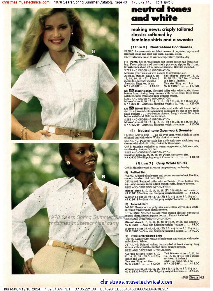 1978 Sears Spring Summer Catalog, Page 43