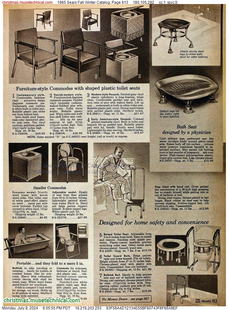 1965 Sears Fall Winter Catalog, Page 913