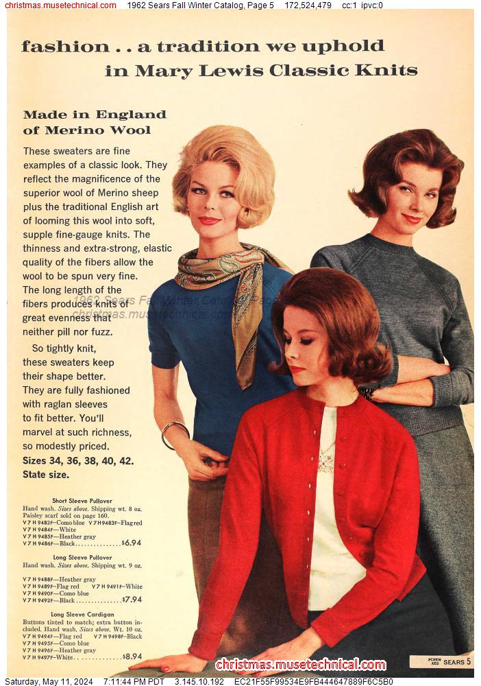 1962 Sears Fall Winter Catalog, Page 5