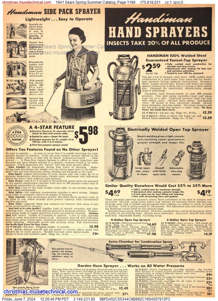 1941 Sears Spring Summer Catalog, Page 1199