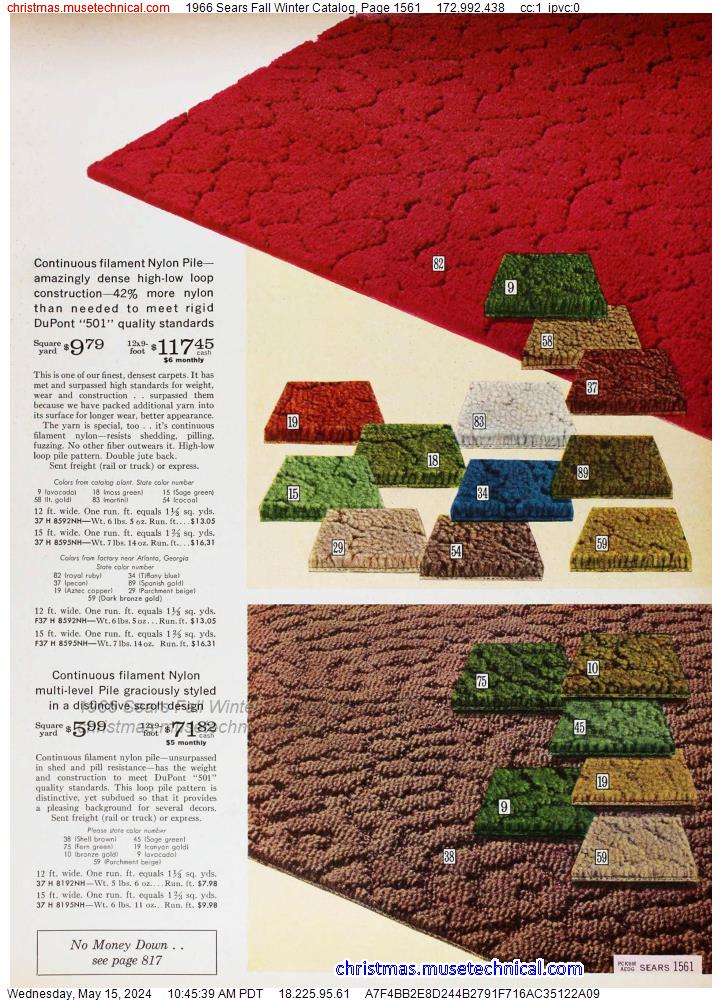 1966 Sears Fall Winter Catalog, Page 1561