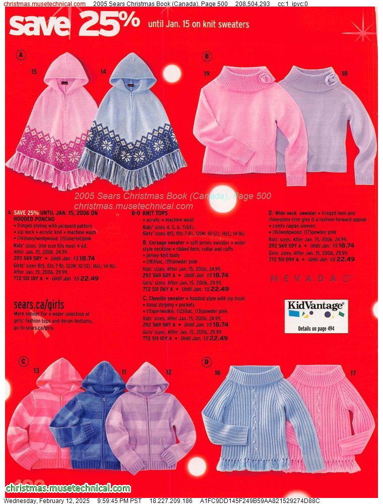 2005 Sears Christmas Book (Canada), Page 500