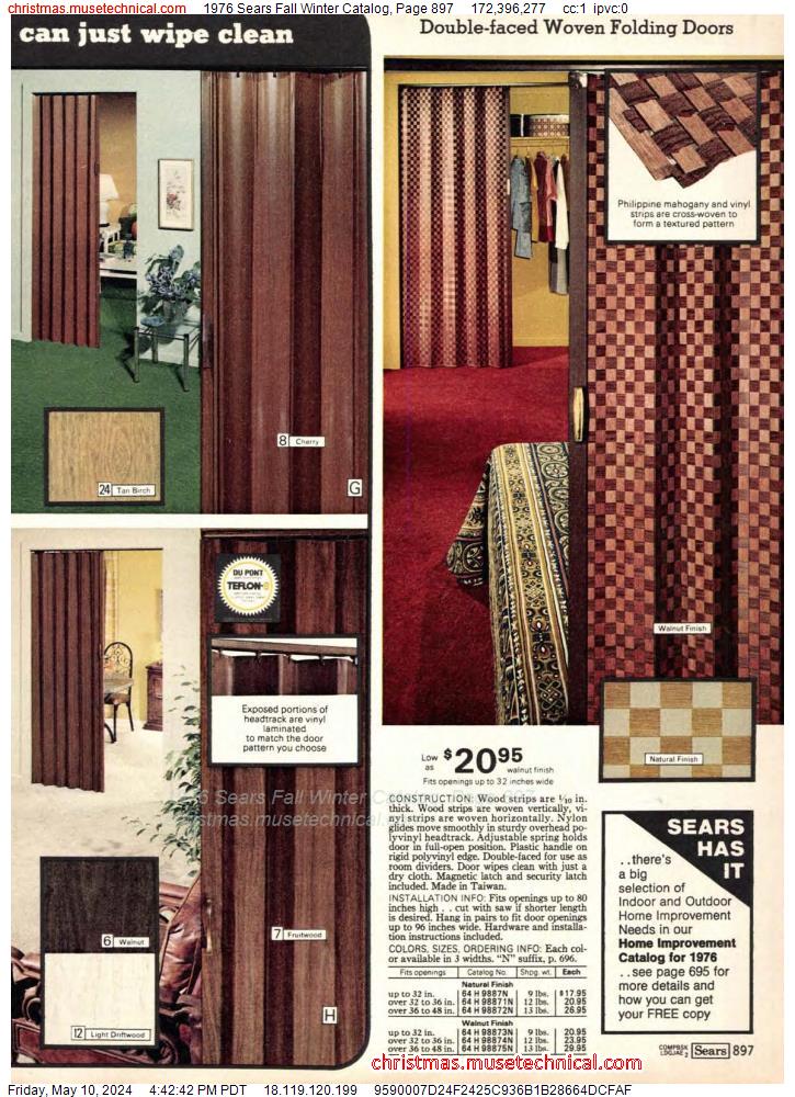 1976 Sears Fall Winter Catalog, Page 897