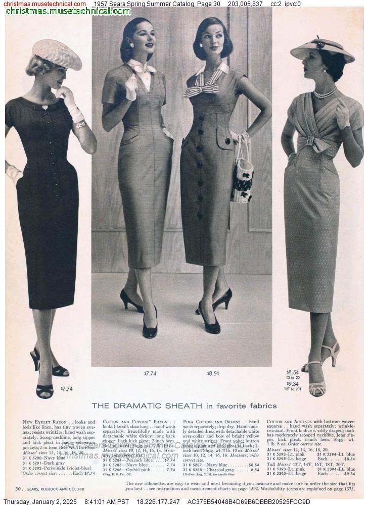 1957 Sears Spring Summer Catalog, Page 30