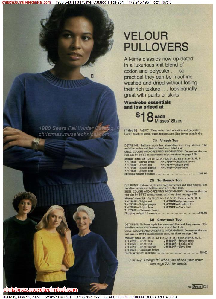 1980 Sears Fall Winter Catalog, Page 251